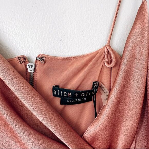 Alice + Olivia Pink Mini Slip Dress Size 4 - Picture 3 of 7